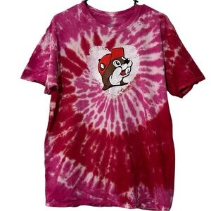 NWT Buc-ees 2025 Valentine’s Day Tie Dye Follow Your Heart T-Shirt Large